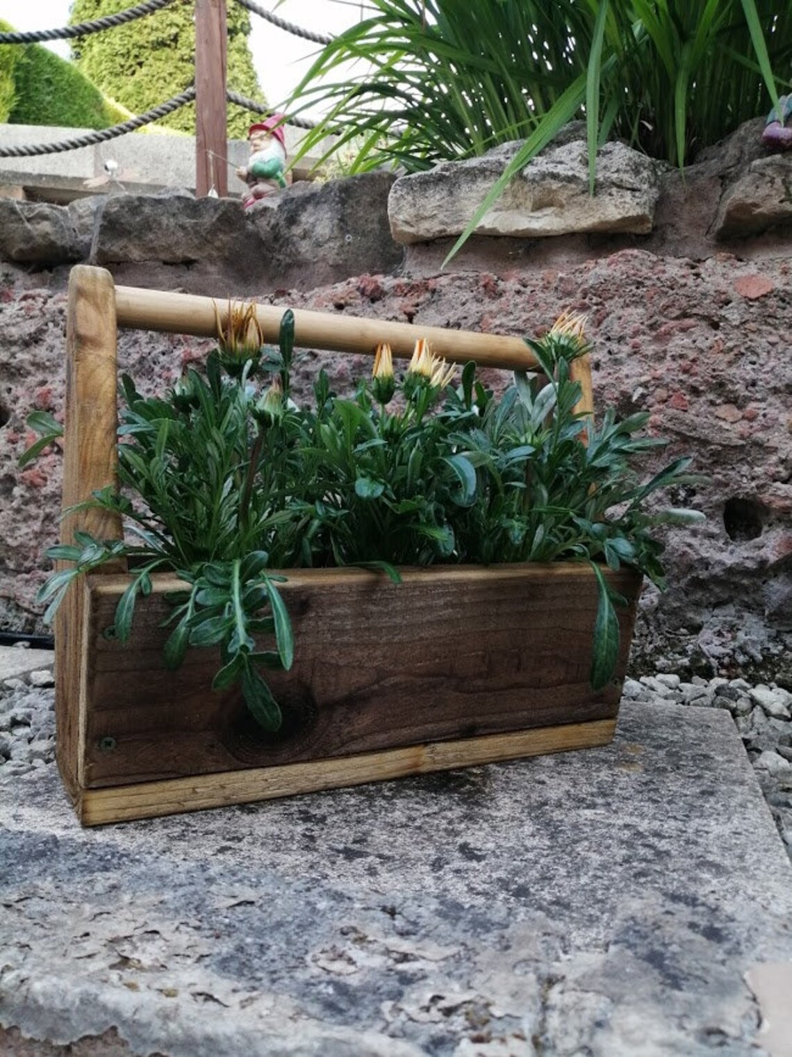 Outdoor Wooden Toolbox Planter Etsy