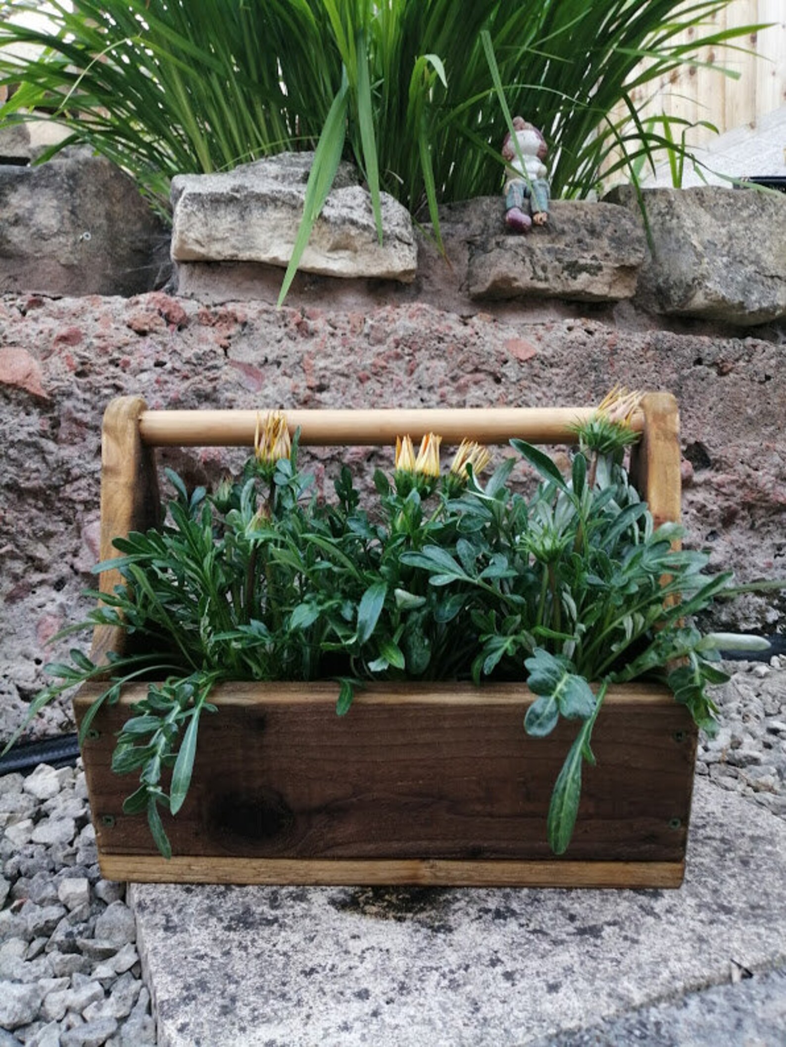 Outdoor Wooden Toolbox Planter Etsy