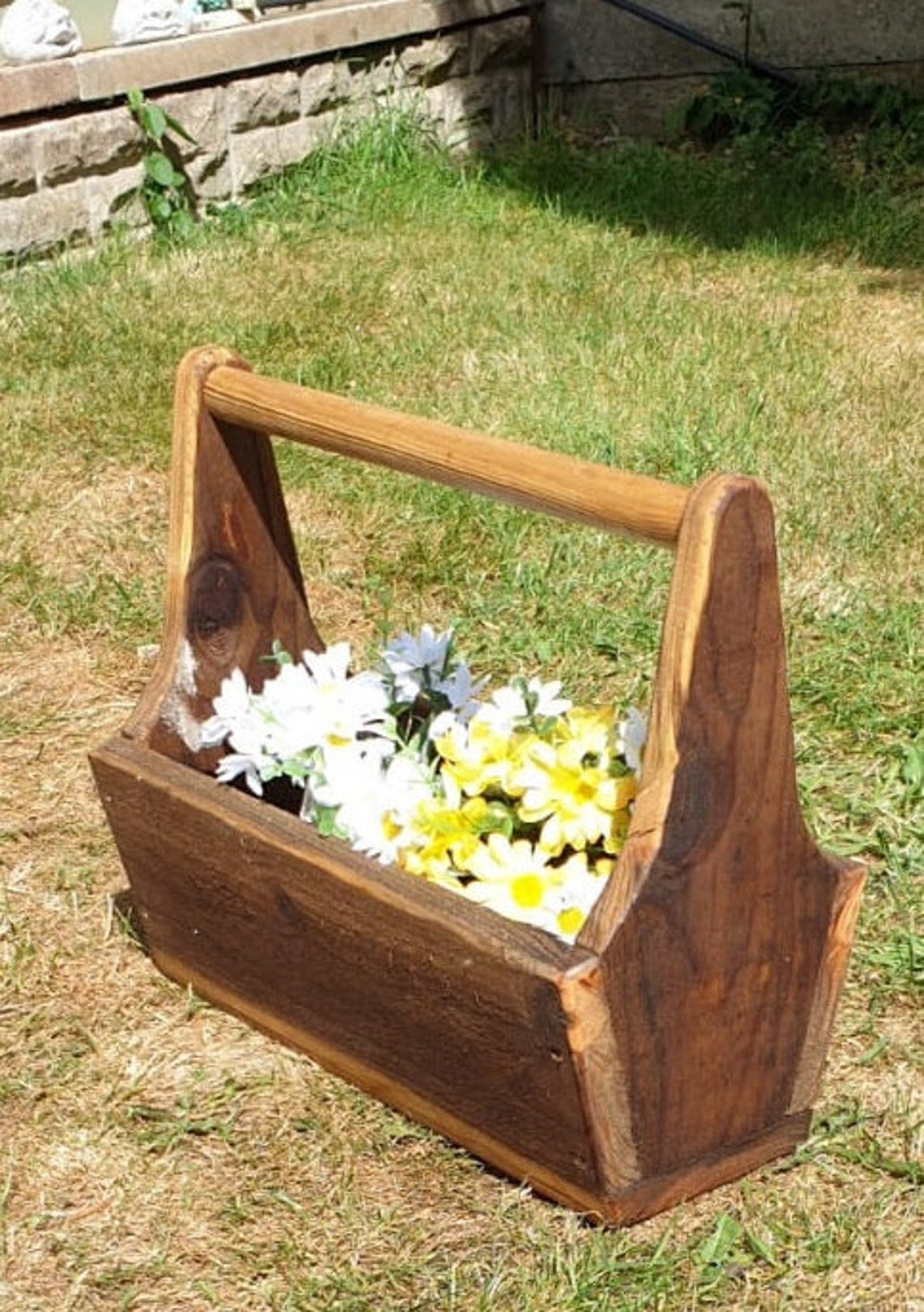 Outdoor Wooden Toolbox Planter Etsy