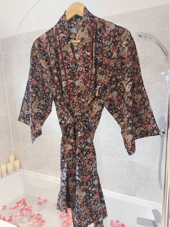 Silk Cotton Kimono Silk Cotton Loungewear bathrobe Robe Cover