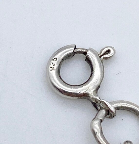 Vintage solid silver 925 celtic chrain bracelet d… - image 2
