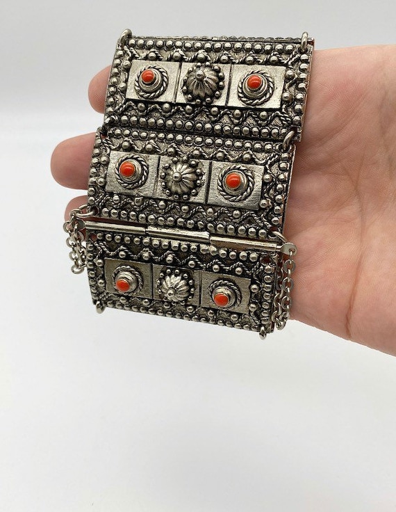 Bracelet En Argent Sterling Vintage Oriental - Bijou D'amitié - Occasion