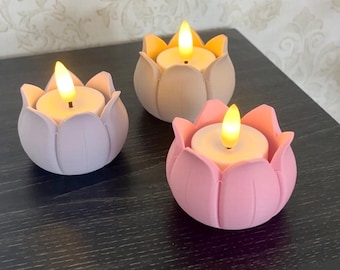 Lotus tea light holders