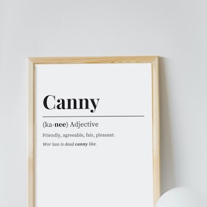 Geordie definition digital download of &#39;Canny&#39; - Print yourself/Newcastle/Toon/Christmas gift/Wall art | Bradybuttonsco