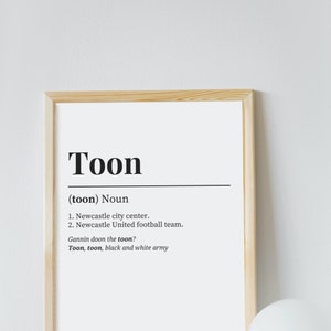 Geordie definition digital download of &#39;Toon&#39; - Print yourself/Newcastle/Toon/Christmas gift/Wall art | Bradybuttonsco