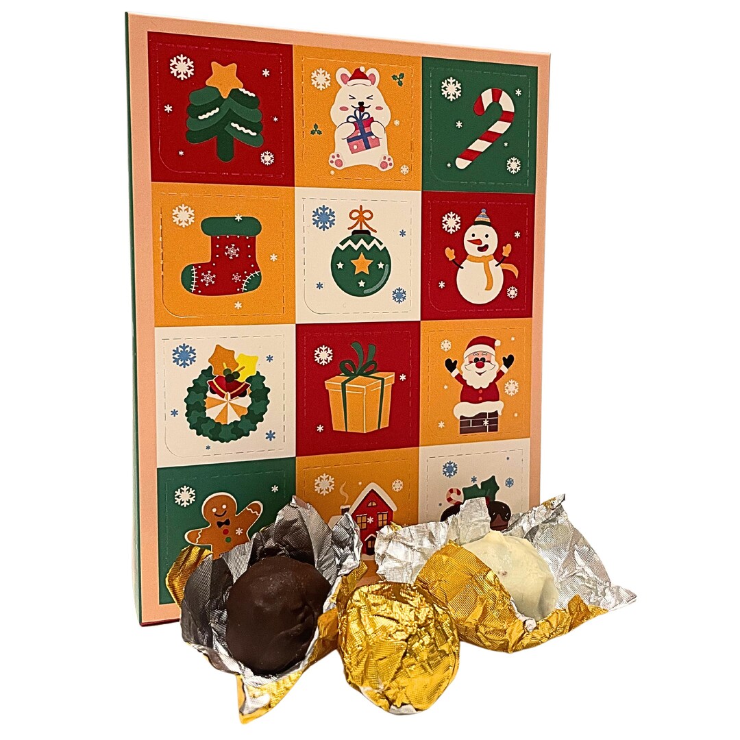 Chocolate Brownie Advent Calendar 12 Day Holiday Edible Advent Calendar