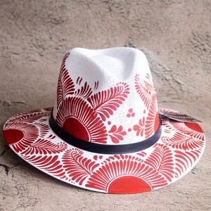 Vtg Mexican Straw Sombrero Plastic Blue 
