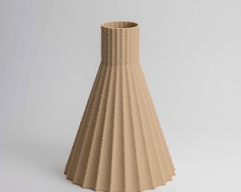 Weave Vase A • cream • for dried flowers • minimalist modern vases • 3D printing • made of bioplastic