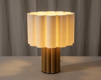 Lamp T • minimalist modern lamp body • 3D printing • made of biodegradable material mixed with wood