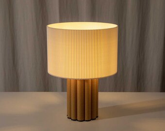 Lamp TH • minimalist modern lamp body • 3D printing • made of biodegradable material mixed with wood