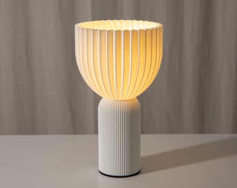 Lamp C • schneeweiß • minimalistische moderne Lampe • 3D-Druck • aus pflanzlichem Material