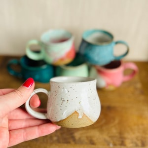 Ceramic espresso mug, tiny coffee cup, mini pottery mug