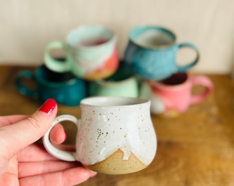 Ceramic espresso mug, tiny coffee cup, mini pottery mug
