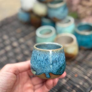 Handmade Ceramic Shot Glass: Speckled Stoneware Espresso Cup image 5