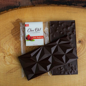 Assorted pack of 2 premium chocolate bars, Belgian chocolate, White chocolate, Dark chocolate, Milk chocolate, gift ideas, 80g 55% Dark Raspberry