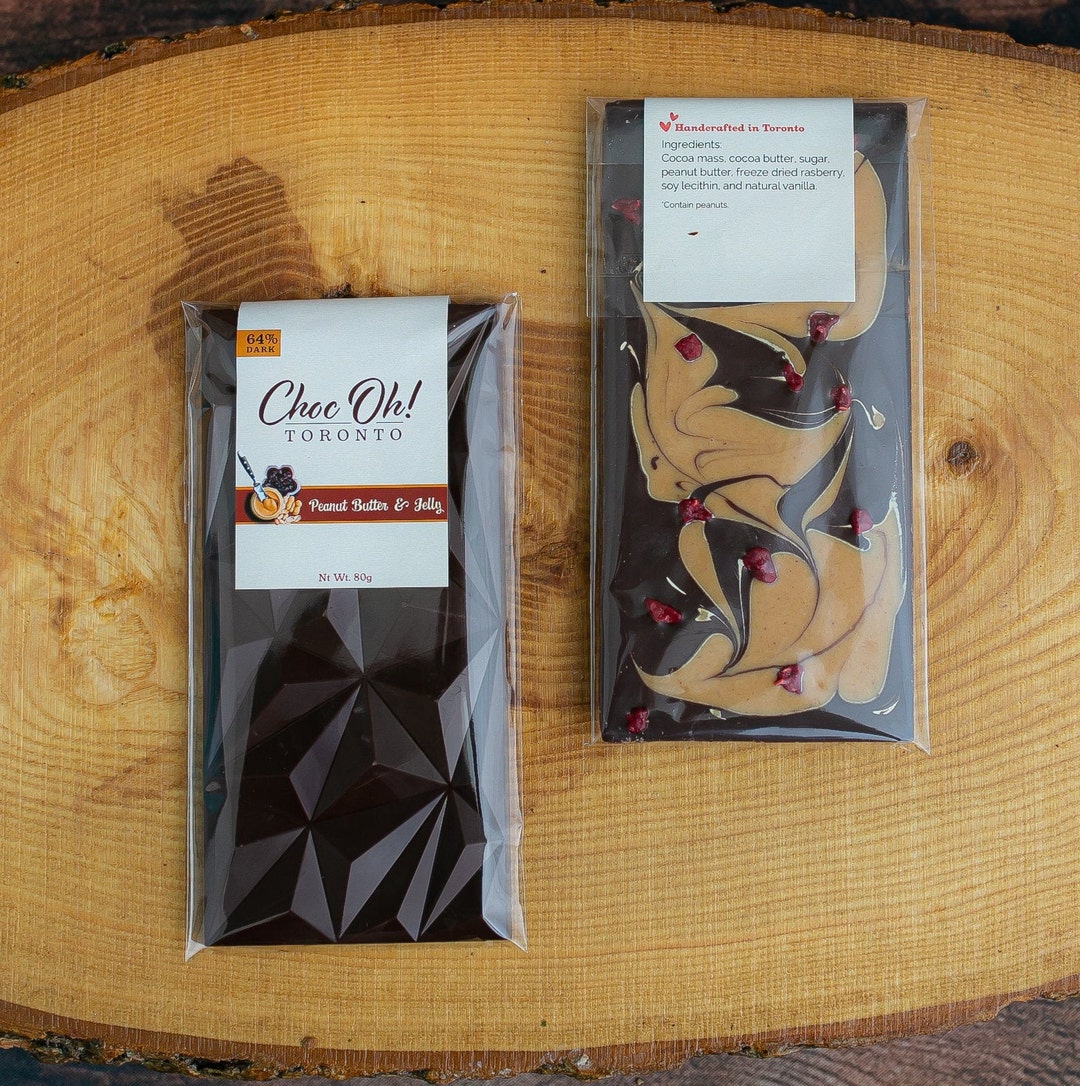 Peanut Butter & Jelly Chocolate Bar, French Chocolate, Premium Quality
