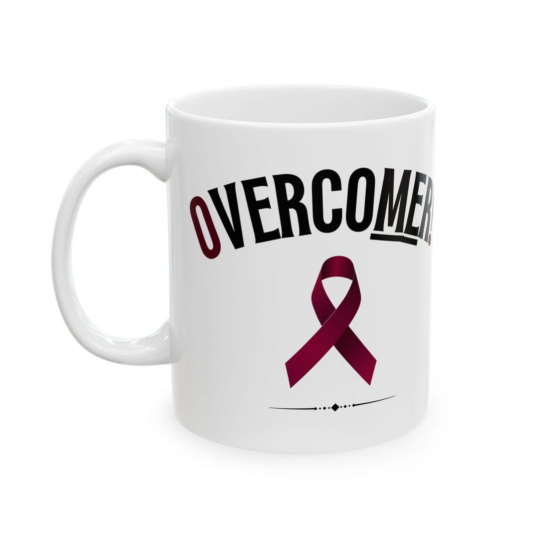 Overcoming Multiple Myeloma, Burgundy Ribbon, Cancer Survivor Gift ...