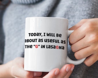 Lazy Slogan Funny Coffee Mug, Coffee Tea Hot Cider, Coffee Lover's Gift, Ceramic Hot Chocolate Cup