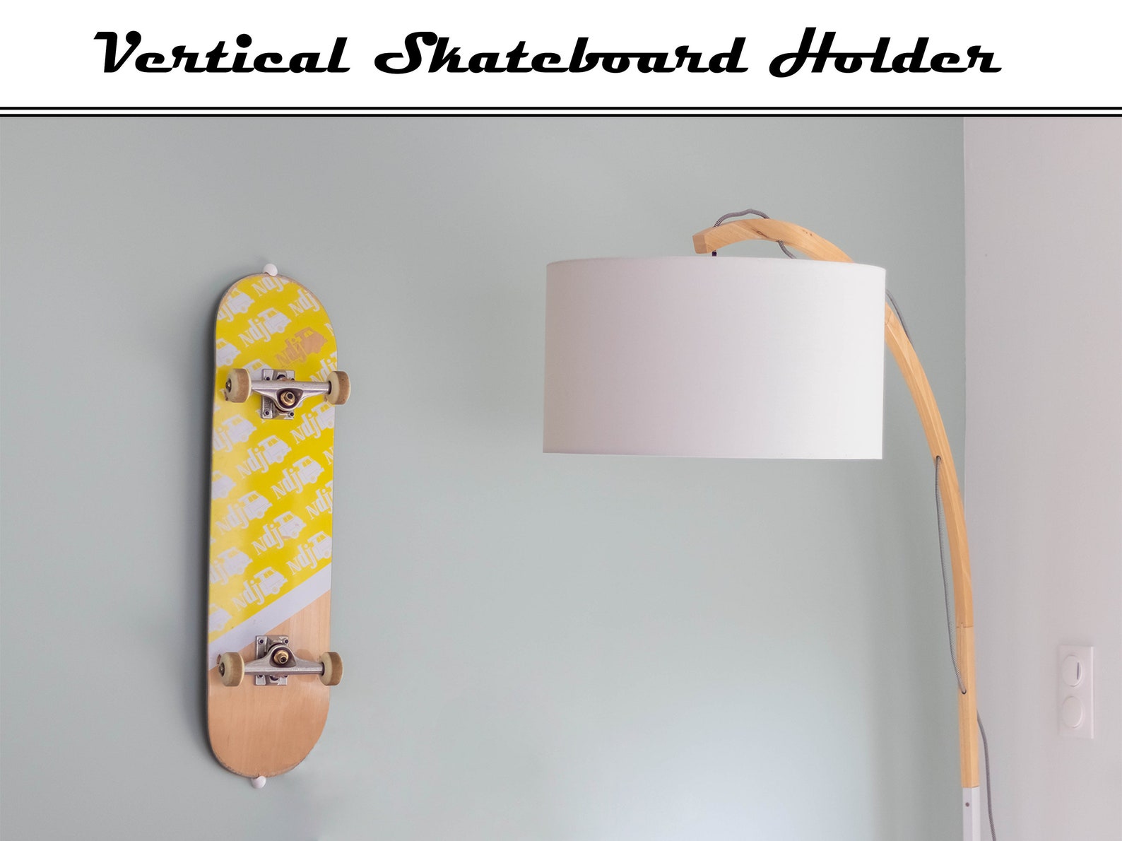 Vertical Skateboard Holder Wall Mount Etsy