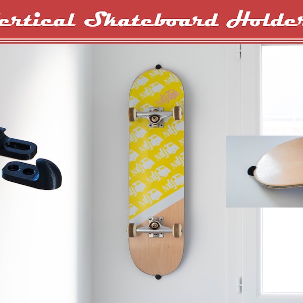 Vertikaler SkateBoard-Halter – Wandmontage