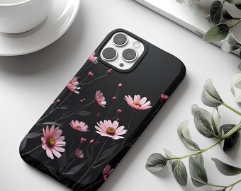 Pink Daisy Wildflower Phonecase, Cottagecore Floral Aesthetic Phone Case for iPhone 16, 15, 14, Samsung S25, S24 & Pixel Phone Accessories