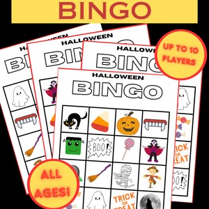 Halloween Bingo Party Game