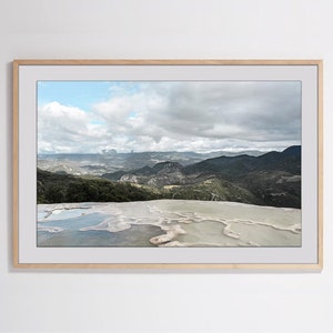 Hierve el Agua - Oaxaca México Arte mural, Fotografía de paisaje, Fotografía de naturaleza, Fotografía de viajes a México, Foto de viaje, Decoración del hogar