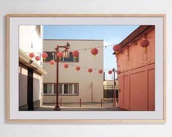 Los Angeles Chinatown - Los Angeles Architectuur, LA Print, Los Angeles Fotografie, Neutrale Wall Art Prints, LA Travel, Poster, Decor van het huis