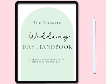 The Ultimate Wedding Day Handbook Template | Wedding Planning Template | wedding planner book | wedding coordinator | Wedding Timeline