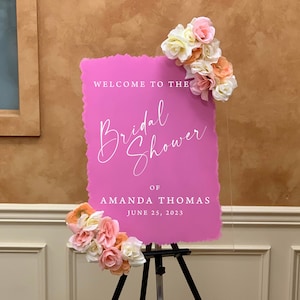 Bridal Shower Welcome Sign / Acrylic Bridal Shower Sign / Custom Bridal Shower Sign / Bride to Be Sign / Custom Bridal Shower Decorations
