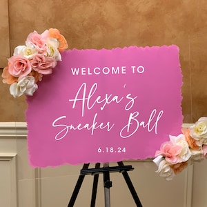 Sneaker Ball Welcome Sign / Custom Sneaker Ball Sign / Acrylic Sneaker Ball Welcome Sign / Sneaker Ball Birthday Sign / Sneaker Ball Sign