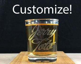 Engraved Shot Glass with Name / Engraved Shot Glass / Custom Shot Glass with Name / Groomsman Shot Glasses / Bridesmaids Shot Glasses