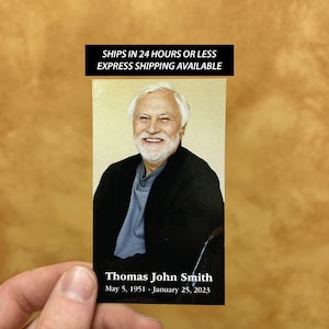 May include: A black and white photo of Thomas John Smith, with the text "SHIPS IN 24 HOURS OR LESS EXPRESS SHIPPING AVAILABLE" at the top and "May 5, 1951 - January 25, 2023" at the bottom.