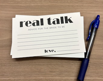 PRINTED Bride to Be Advice Cards / Bridal Shower Advice Cards / Pack of Bridal Shower Game Cards / Advice for the Mr. and Mrs. Cards