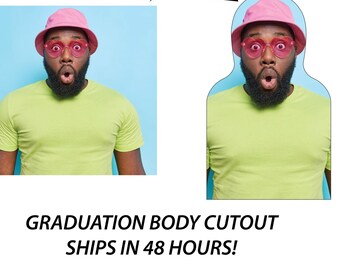 Graduation Body Cutout / Graduation Big Head / Printed Body Cutout / Graduation Fan Cutout / Large Graduation Head / Grad Picture Cutout