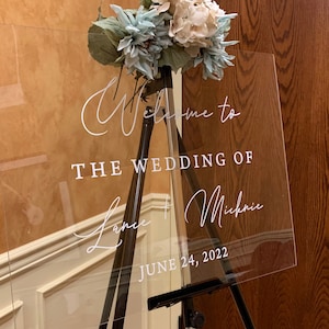 Welcome to Our Wedding Sign / Acrylic Welcome Sign / Acrylic Wedding Sign / Painted Acrylic Wedding Sign / Welcome Wedding Sign / Wedding