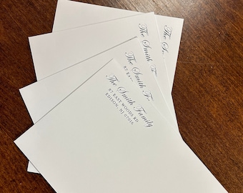 CUSTOM ENVELOPES Printed With Return Address / A-7 Envelopes Printed / 5x7 Envelopes Addressed / Personalized Invitation Envelopes