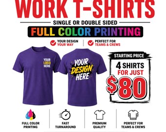Custom Printed Shirts / Company Printed Shirts / Custom Bulk Shirts / Printed Shirts for Business / Wholesale Shirts / Full Color Shirts