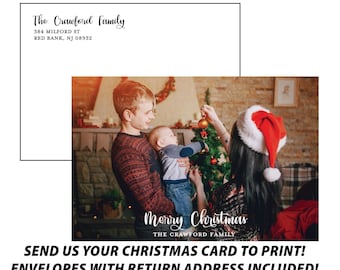 Tarjetas navideñas impresas con sobres / Tarjetas navideñas impresas personalizadas / Servicio de impresión de tarjetas navideñas / Servicio de impresión de tarjetas navideñas