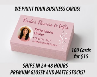 PRINTED Business Cards / Custom Business Cards / Personalized Business Card / Business Card Printing / Printed Business Cards /Business Card
