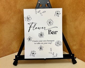PRINTED Custom Flower Bar Station Sign / Personalized Bouquet Bar Sign / Flower Bar Menu / Custom Bar Menu Sign / Flower Bar Menu Ingredient