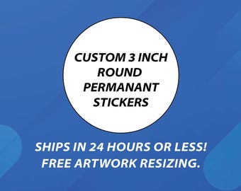 PRINTED Custom Stickers / Custom 2 Inch Stickers / Printed Circle Stickers / Print a Sticker / Round Sticker Print / Stickers for Boxes