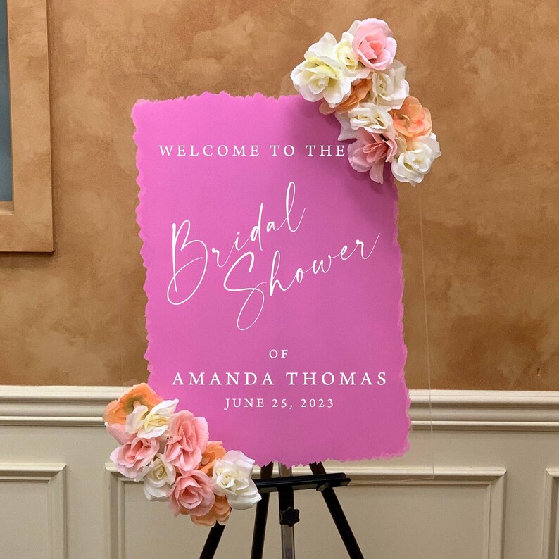 Bridal Shower Sign / Acrylic Bridal Shower Sign / Etsy