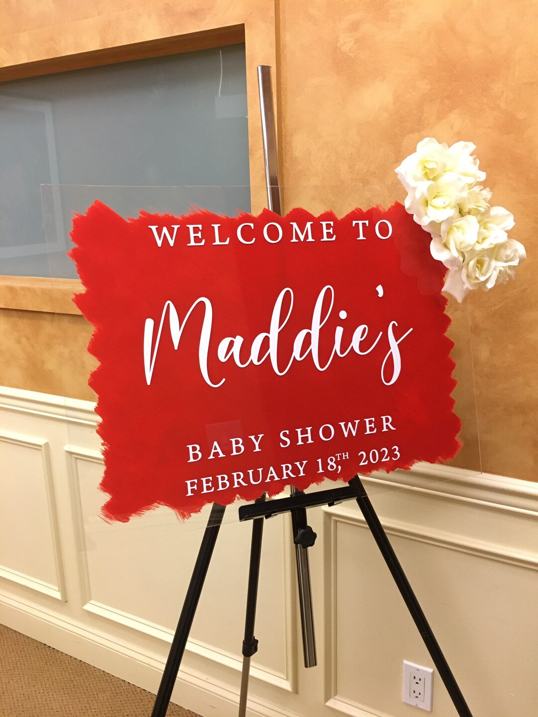 Baby Shower Sign / Acrylic Baby Shower Sign / Custom Etsy
