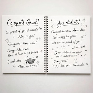 Graduation Party Signature Guest Book / Custom Signature Guest Book /Guest Book For Graduation Party / Graduate Guest Book / Graduation Book image 3