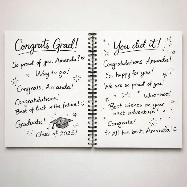 Graduation Party Signature Guest Book / Custom Signature Guest Book /Guest Book For Graduation Party / Graduate Guest Book / Graduation Book image 3