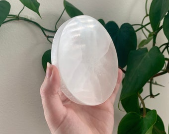 Satin Spar/Selenite Round Plate