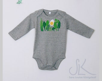 Baby bodysuit long sleeve | Organic cotton | Frankfurt Green Sauce | Semolina sauce