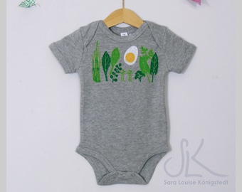 Baby bodysuit | Organic cotton | Frankfurt Green Sauce | Semolina sauce