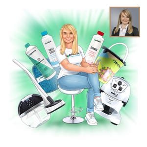 Custom Prowin Consultant Logo, Prowin Representative Portrait - Personalized Logo, Cartoon Art